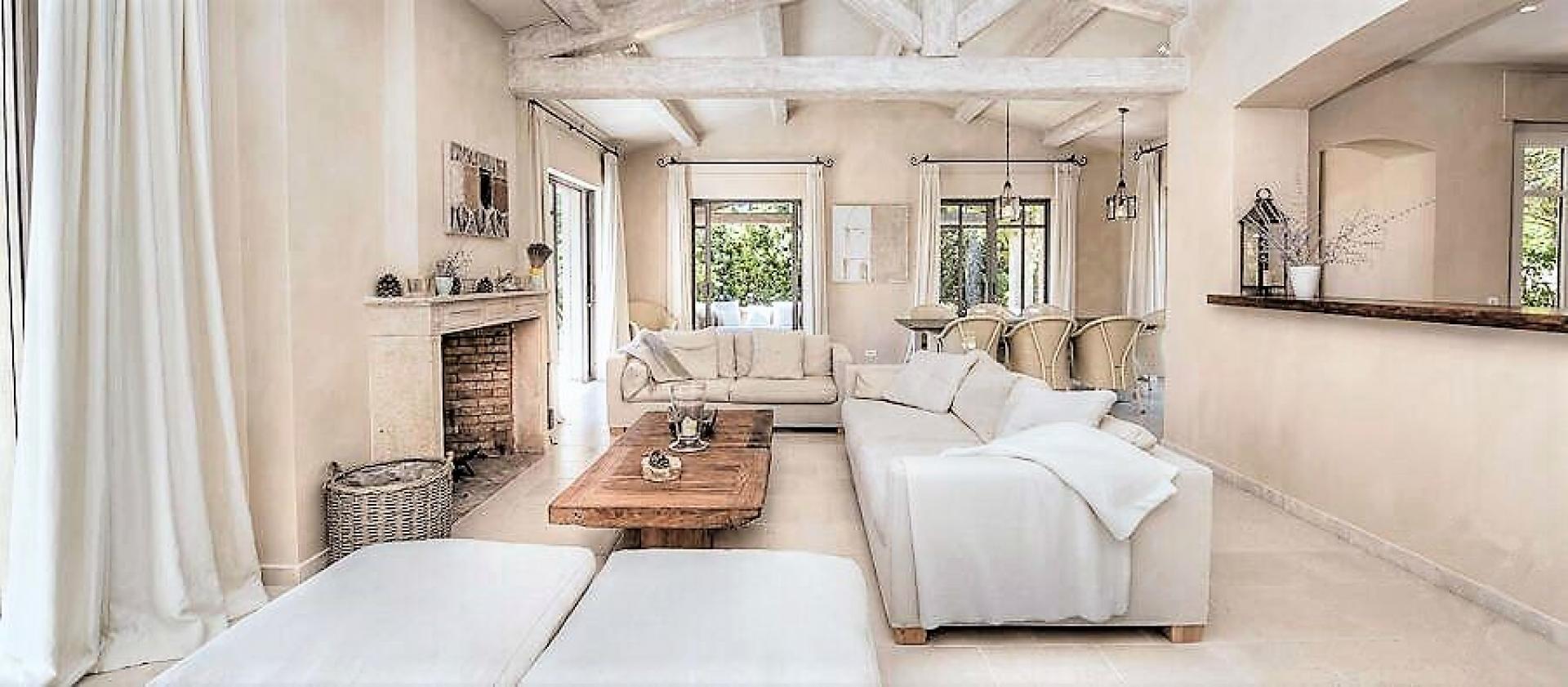 The confortable living room  in Villa Andrea