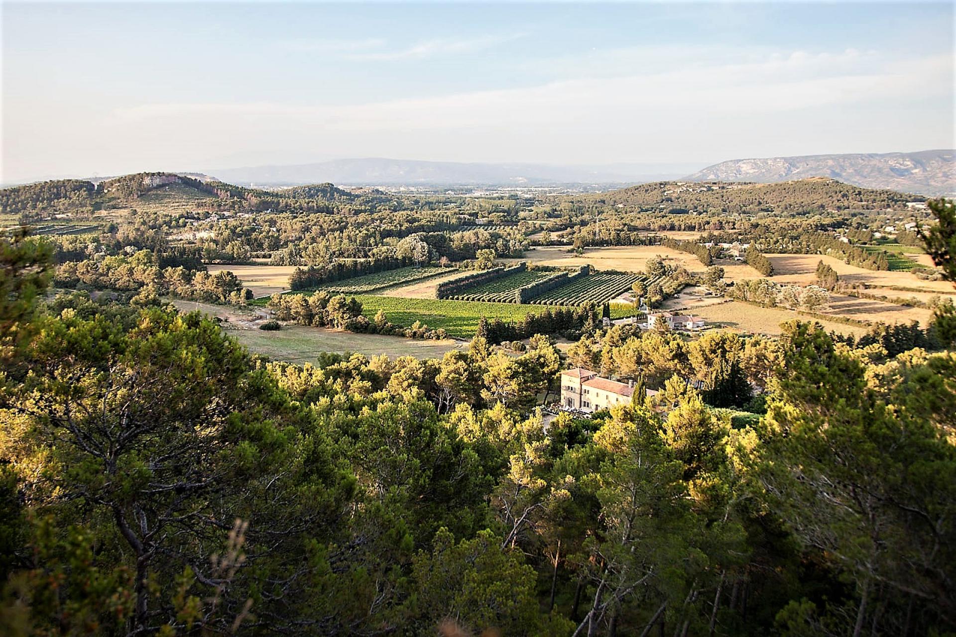 Chateau rental in Provence areal view