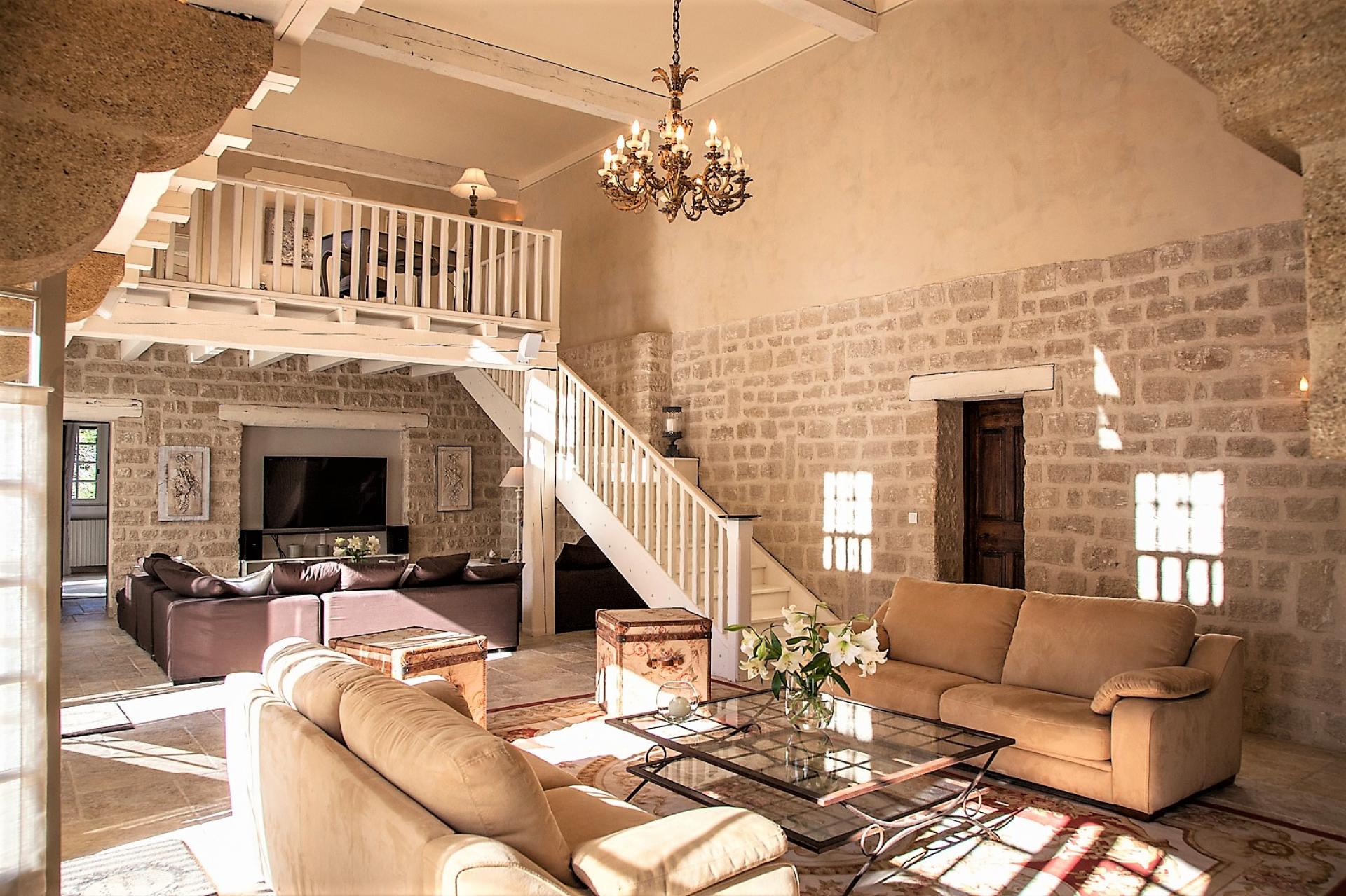 Living room in Chateau de la Tour Provence