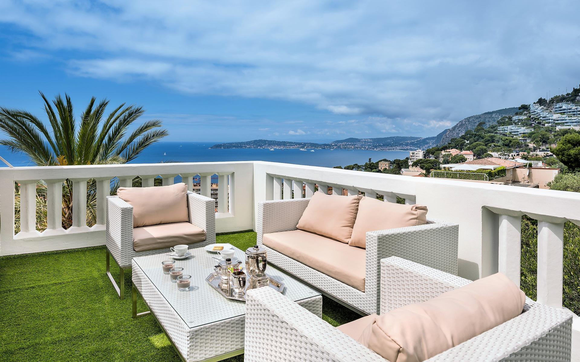 ANOTHER TERRACE IN VILLA ROSE WITH STUNNING SEA  VIEWS