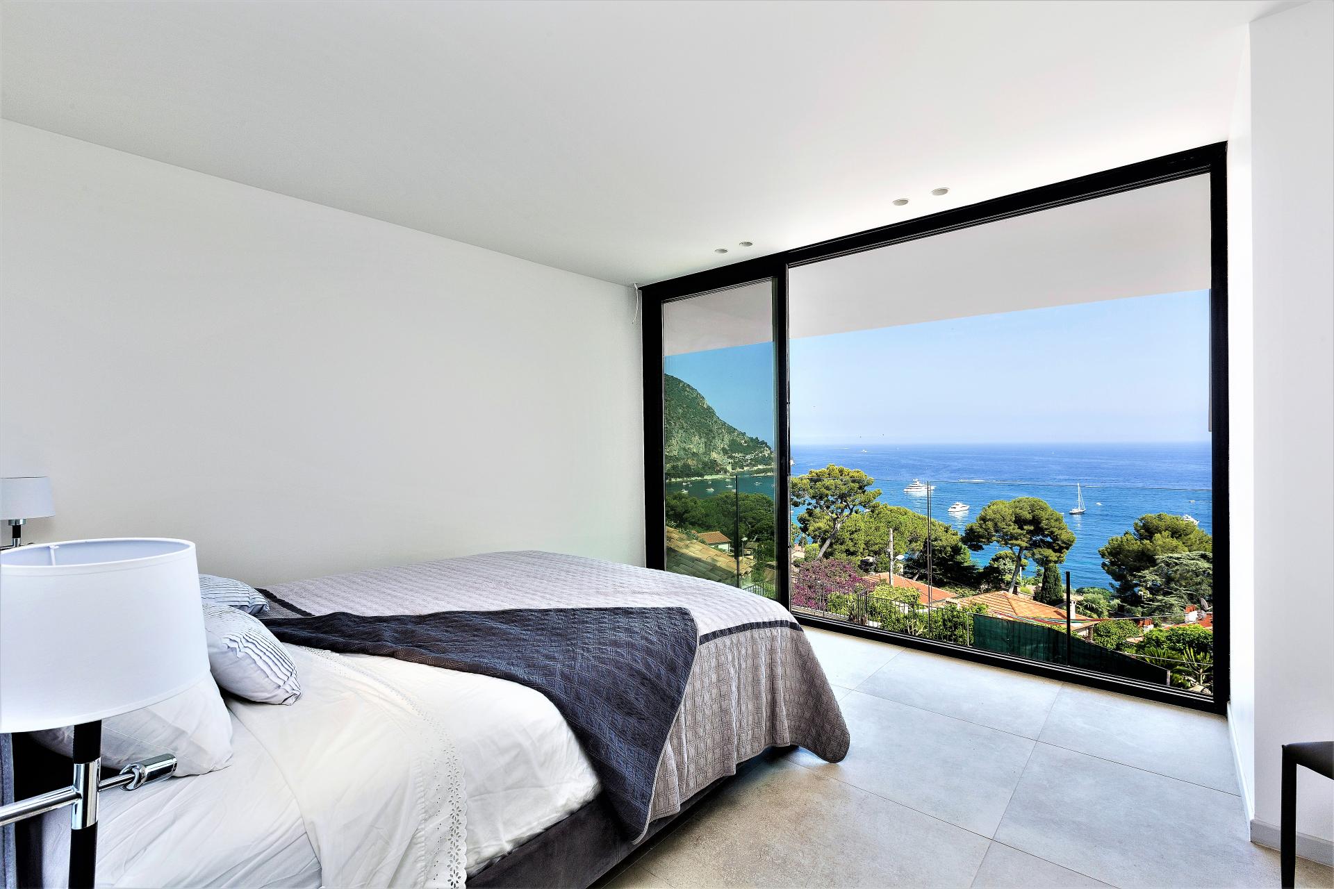 AMAZING SEA VIEWS FROM A BEDROOM IN A HOLIDAY RENTAL IN EZE
